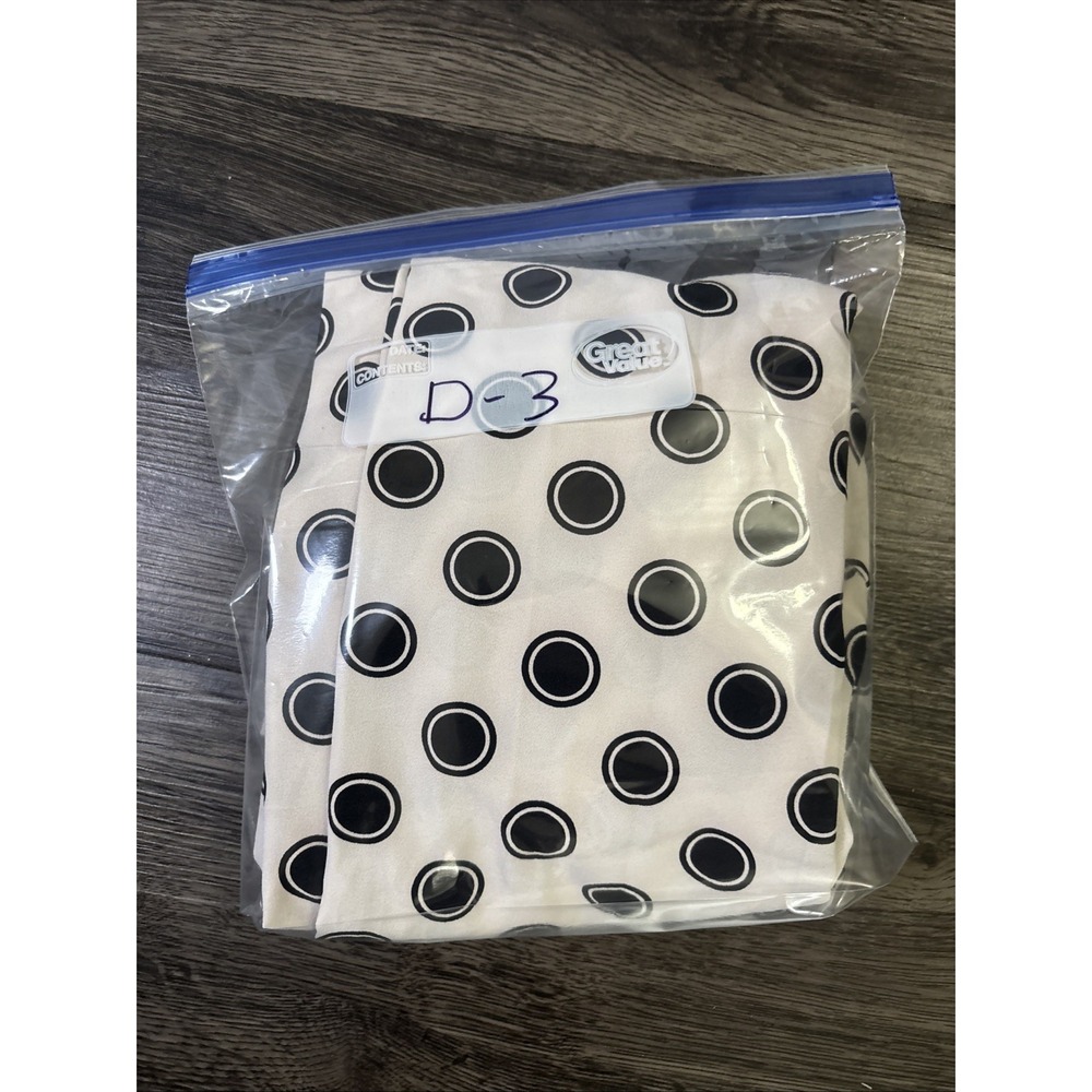 NWT NY&Co 7th Avenue Polka Dot Wide Leg Palazzo Pants Size 12 White Black - Picture 12 of 14